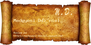 Medgyesi Dániel névjegykártya